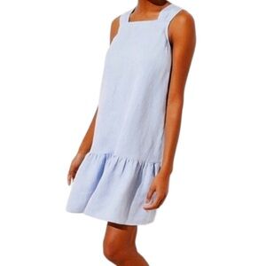 LOFT Linen Flounce Dress